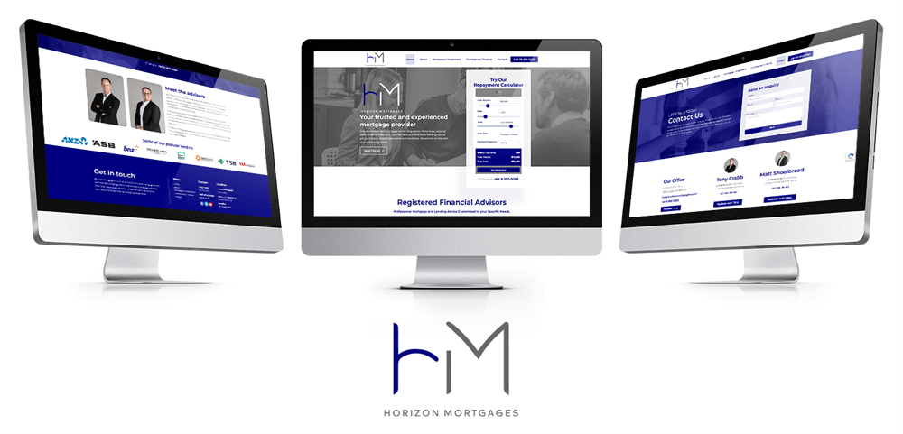 horizon mortgages website design