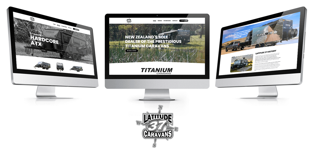 latitude 37 caravans website design